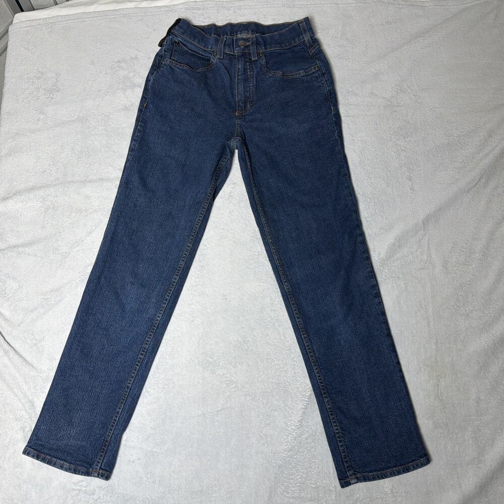 Duluth Trading 40 Grit Men's Size - 28/30 Jeans Dark Wash Blue Carpenter